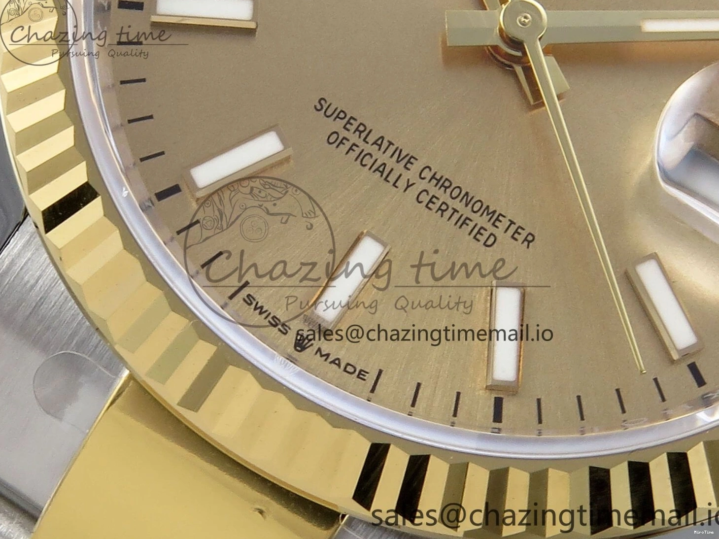 MiroTime 0418 SmartChoice DateJust 36 126233 EWEF Best Edition YG Stick Dial on SS YG Oyster Bracelet A 669